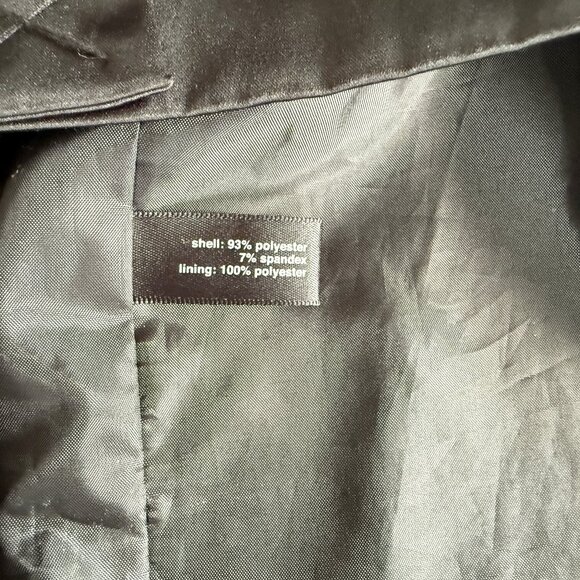 The Limited Silky Strapless Clam Shell Bust Little Black Cocktail Midi Dress - Picture 7 of 9